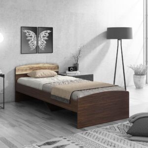 Ornet Single Bed In Walnut Finish